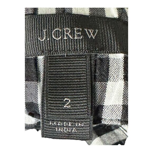 J Crew black and white gingham and lace lightweight shorts size 2 - Picture 6 of 8
